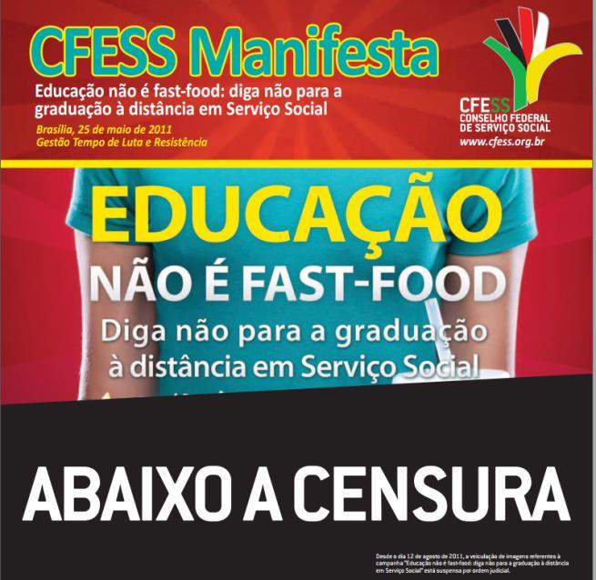 Justiça Federal proíbe campanha contra EAD comerciais do Conselho de Serviço Social que comparam educação a distância a