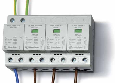 Codificação Série 7P - Dispositivo de proteção contra surtos (DPS) Exemplo: série 7P, dispositivo de proteção contra surtos, Classe II, monofásico (Uc=275V), 1 varistor + 1