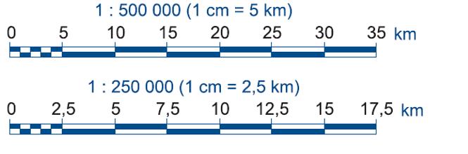 CONVERSÃO DE UNIDADES 1 cm = 5 km, logo multiplica-se