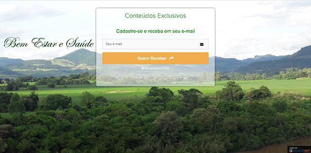 Esta é uma Squeeze Page (Página de Captura) construída com SqueezeWP com a mesma