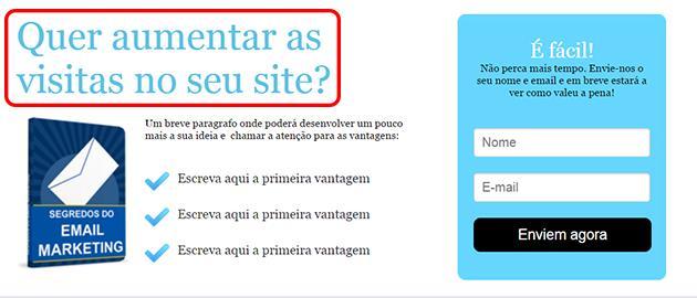 Exemplo de título fora da área do formulário.