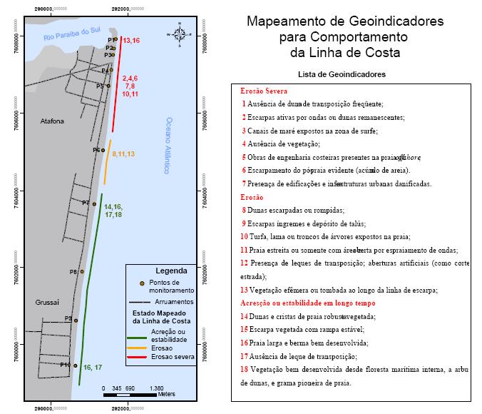 Fig. 65: Mapa síntese do mapeamento de geoindicadores para comportamento da