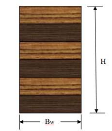 11 h b w Figura 13 - Seção transversal de madeira a ser pré-dimensionada.