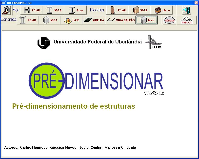 15 O programa computacional elaborado foi denominado PRÉ-DIMENSIONAR.