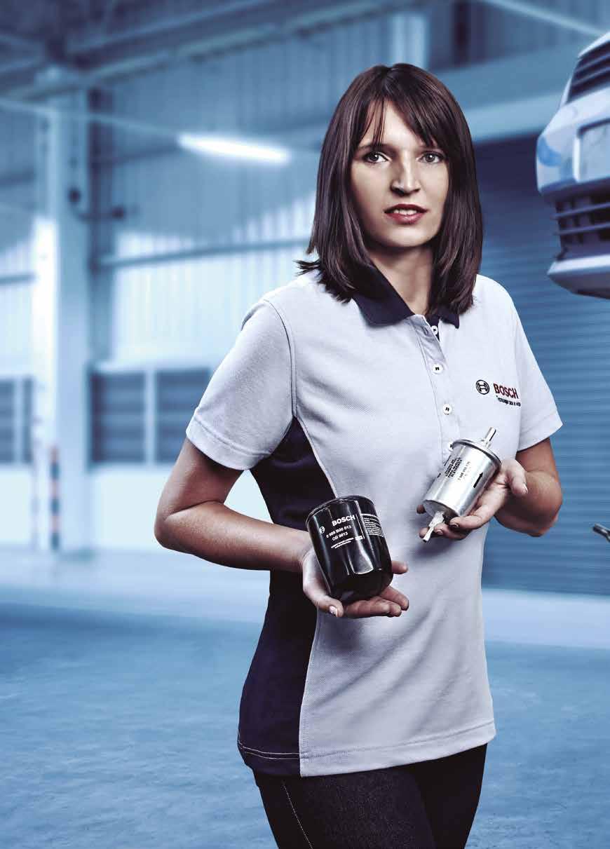 A Delfina Koelhert, especialista em filtros, sabe que só a Bosch tem uma linha completa de produtos que evitam a entrada de qualquer resíduo, garantindo conforto, tranquilidade e vida longa ao motor
