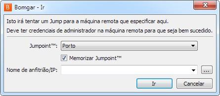 Apoio técnico aos sistemas Jumpoint A tecnologia Jump da Bomgar permite que técnicos de apoio ao cliente com privilégios estabeleçam ligação a um computador remoto não controlada para iniciar uma