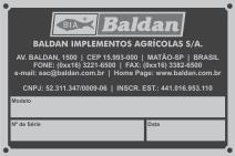 Armazene o implemento em uma superfície plana em local protegido longe dos animais e crianças.