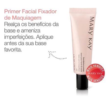 Primer Facial Fixador de Maquiagem com FPS 15 Ajuda na fixação da base Fórmula leve e seca