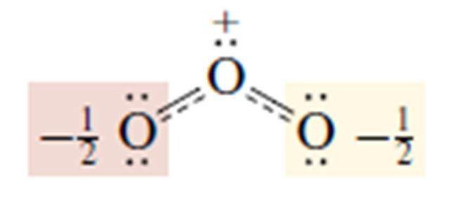 de ressonância desenhadas. Exemplo: ozônio (O3).