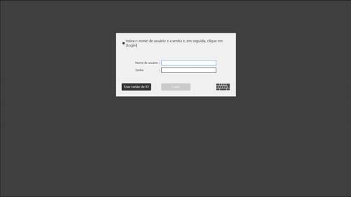 Gerenciar o equipamento com o RICOH Streamline NX Ao usar o teclado 1. Pressione. O teclado virtual é exibido 2. Insira seu nome de usuário de login e senha e toque em [Login].