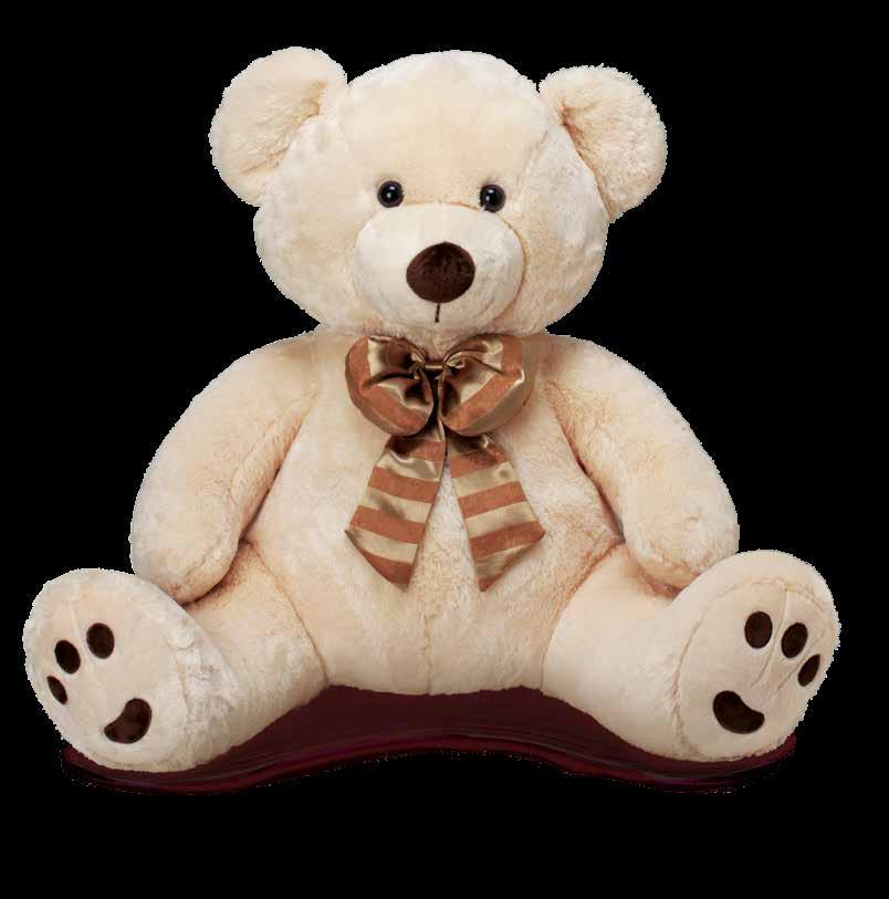 80 cm sentado 0928 Urso Charles Chic XG Bege