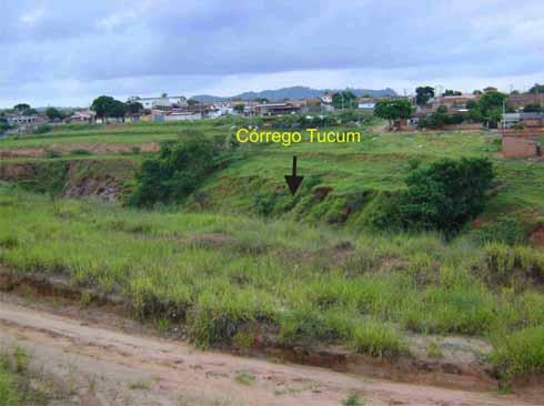 Foto 09: A urbanização próxima a vertente do córrego Tucum.