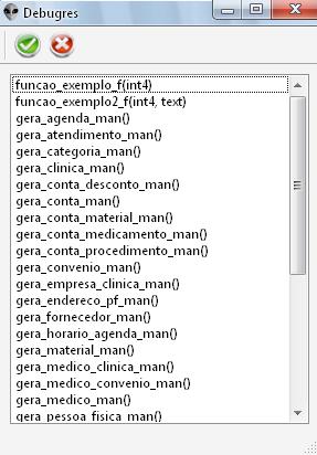54 Figura 14 Localizando e selecionando funções no banco de dados Assim, o usuário pode criar uma função nova ou alterar uma função já existente.