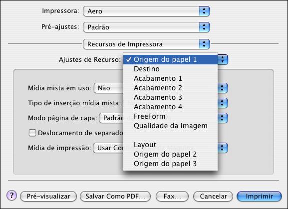 IMPRESSÃO NO MAC OS X 18 11 No campo Instruções, digite as instruções referentes à tarefa para o operador.