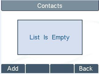 NOTICE! The device can save up to total 500 contact records. Figure 43 - Phonebook is Empty When there are contact records in the phonebook, the contact records will be arranged in the alphabet order.