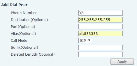 Figure 67 - Global Substitution Configuration Example 2: Local Substitution To dial a long distance call to Beijing requires dialing area code 010 before the local phone number.