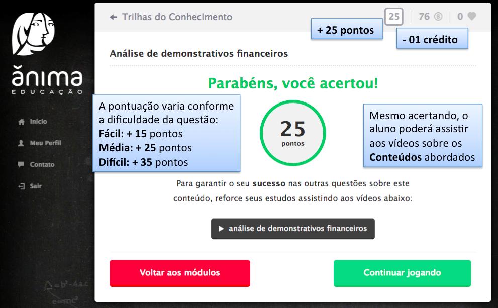 IX. Se acertar, você ganha pontos conforme a dificuldade da questão, que são somados à sua pontuação total.