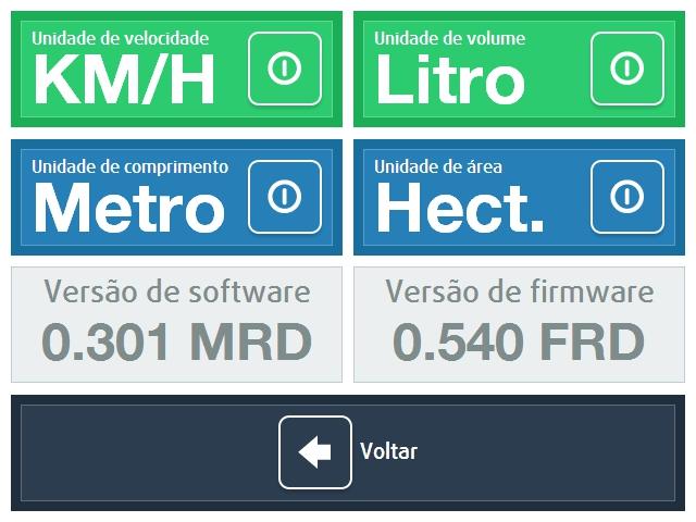 Configurações 10 - Configurando o sistema e unidades de medição b) c) d) Nessa opção, é possível