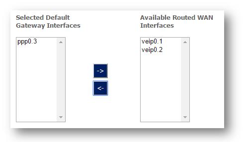 Figura 35 Definição do Gateway Informe o DNS a ser utilizado pela interface através de uma das opções: Select DNS Server Interface from available WAN interfaces ou Use