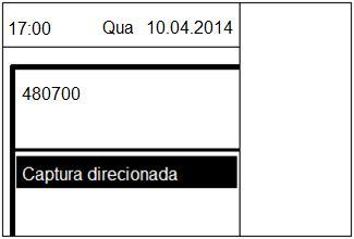 Confirme a inserção do ramal para que a chamada seja capturada. Caso a operação não seja possível, a mensagem Captura direcionada não é possível aparecerá no visor.