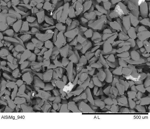 58º Congresso Brasileiro de Cerâmica Nas micrografias das pastilhas obtidas na faixa de temperatura de 940-1000 C (figura 3) é possível observar que