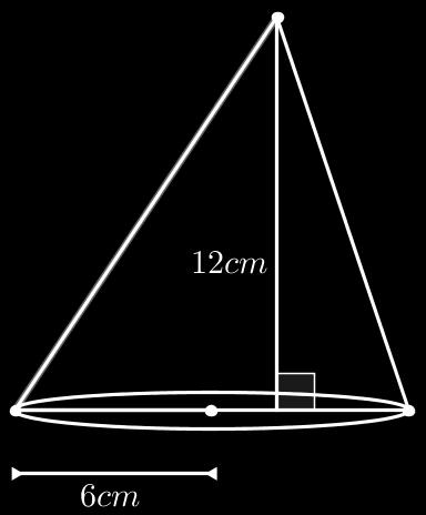 Geometria Espacial - olumes e Áreas de Cilindro, Cone e Esfera. Cone. 1 Exercícios Introdutórios Exercício 10.