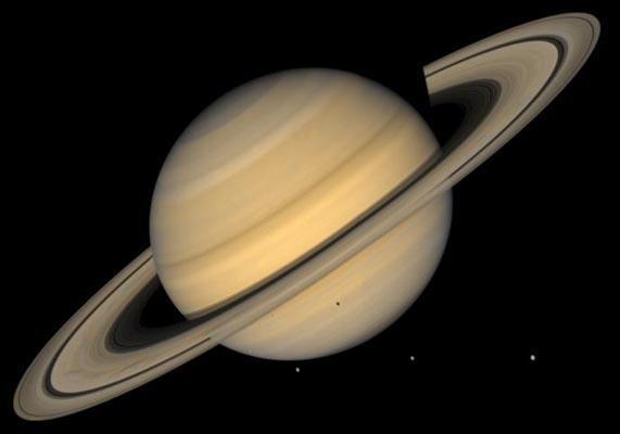 Saturno É conhecido pelo seu sistema de anéis, é o sexto planeta a partir do Sol