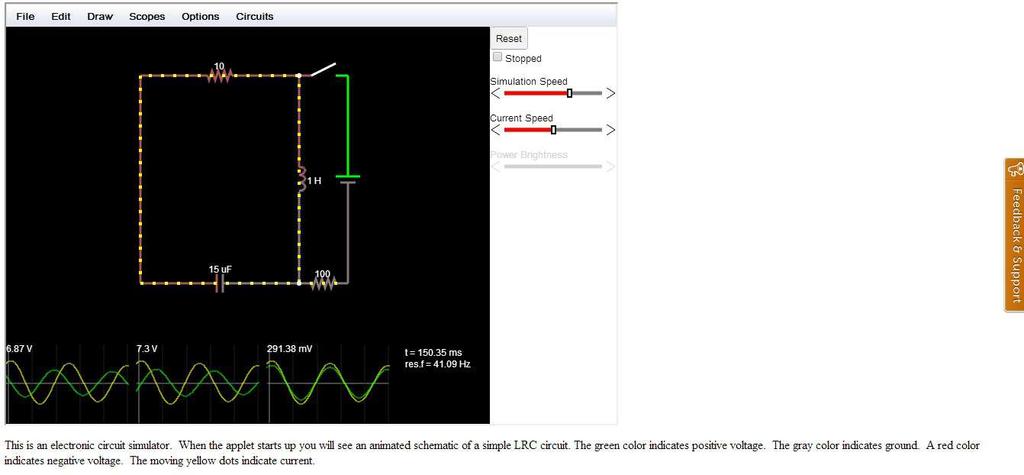 1.6 Software Online Falstad circuit 6 Falstad circuit é um simulador online, ótimo para analisar circuitos DC e AC.