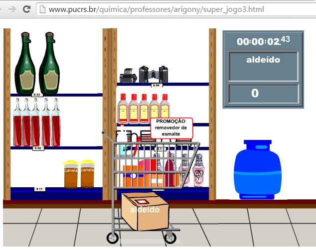 83 que, dentre os produtos apresentados na prateleira, ele escolha aquele correspondente à função ou à nomenclatura do composto em questão.