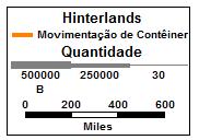 Com os dados da Tabela 1 e com as hinterlands obtidas por meio da Figura 2, verifica-se que o estado de São Paulo pode ser considerado uma hinterland primária.