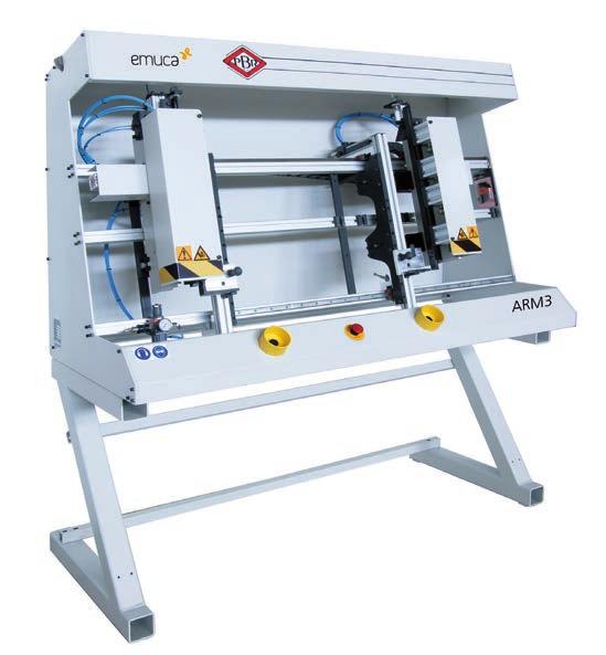 Manejo fácil y sencilla regulación de la máquina para diferentes medidas de cajón. Grapado automático, montaje sin necesidad de herramientas. Medidas de ancho de cajón para módulo de 270 a 1.200 mm.