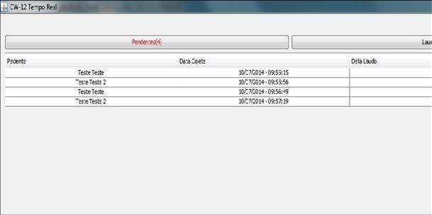 Status Laudo Pendentes