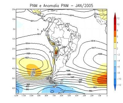 nenhum sistema frontal adentrasse no Brasil nesse período. Um evento interessante foi a ocorrência de dois tornados em Criciúma.