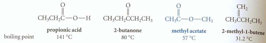 Ésteres ü Moléculas polares; ü Não ocorre ligação de hidrogênio intermolecular; ü Densidade menor do que da água; ü Insolúveis em água; ü Ésteres são voláteis e possuem normalmente aromas agradáveis.