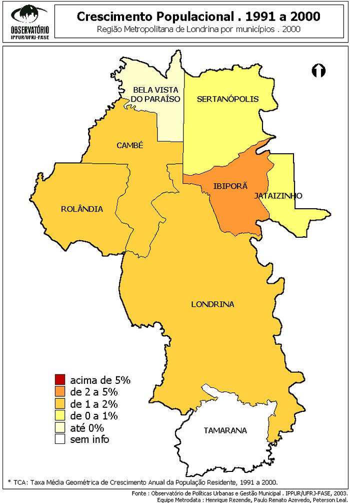 Região metropolitana: Corresponde ao conjunto de municípios conurbados