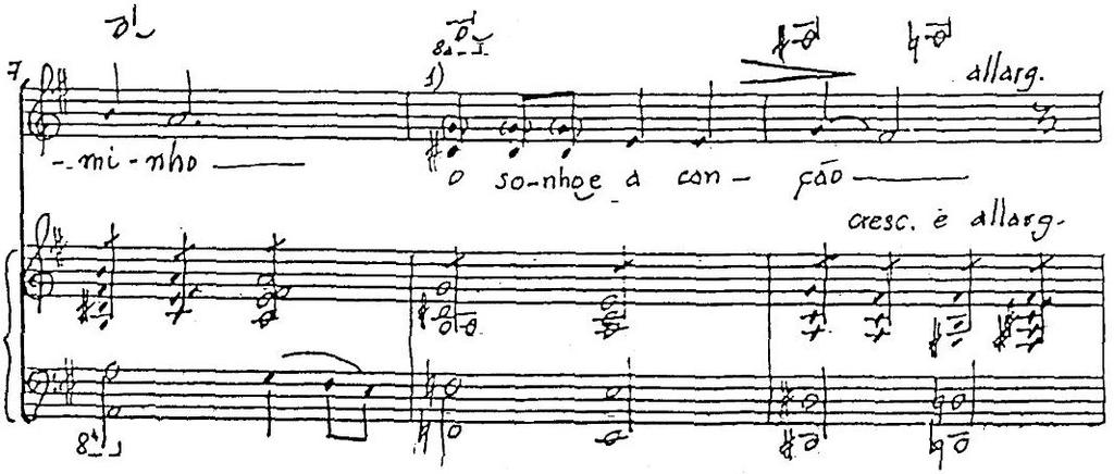 Figura 16a: Primeira ocorrência do trecho o sonho e a canção da canção Cantar, manuscrito de Henrique de Curitiba.