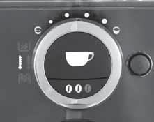 O ciclo de distribuição de café pode ser interrompido a qualquer momento pressionando a tecla.