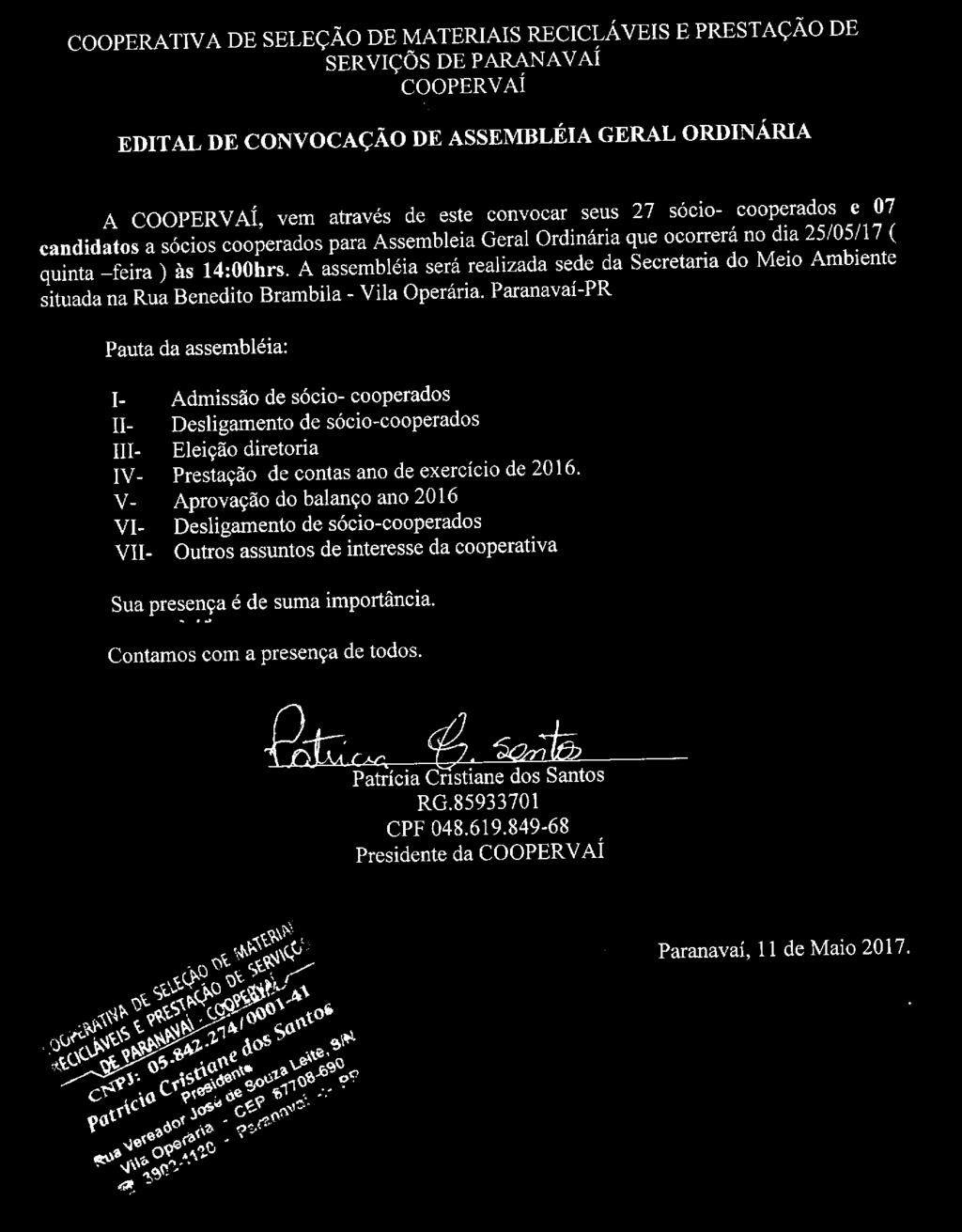 8 Prnví mio 07 sáb publicção lgl www.diriorost..br MUNICÍPIO QUERÊNCIA NORTE Avnid Brsil, 500 Cntro Edifício Borgs Miros, CEP 87.800000 www.ronn.pr.gov.br prfitur@ronn.pr.gov.br FONE/FAX 67 CNPJ 75.