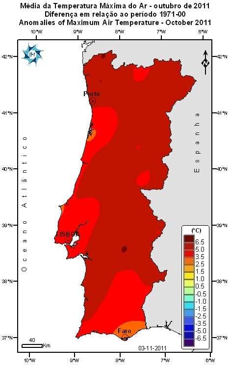 Os valores médios mensais da temperatura mínima variaram entre 5.90ºC em Chaves e 18.04ºC em Faro.