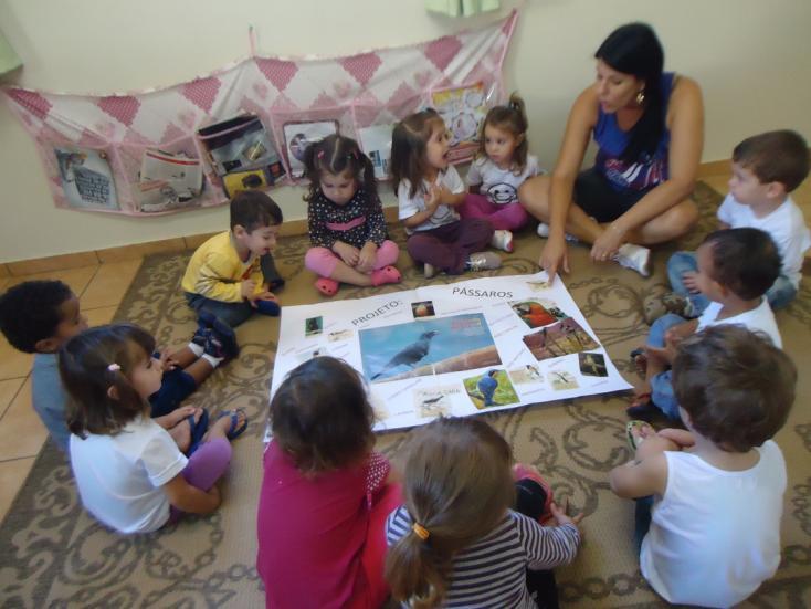 Figura 2. De volta para a creche, as crianças não paravam de falar sobre os passarinhos, queriam contar para todas as pessoas sobre o que viram na casa da educadora.