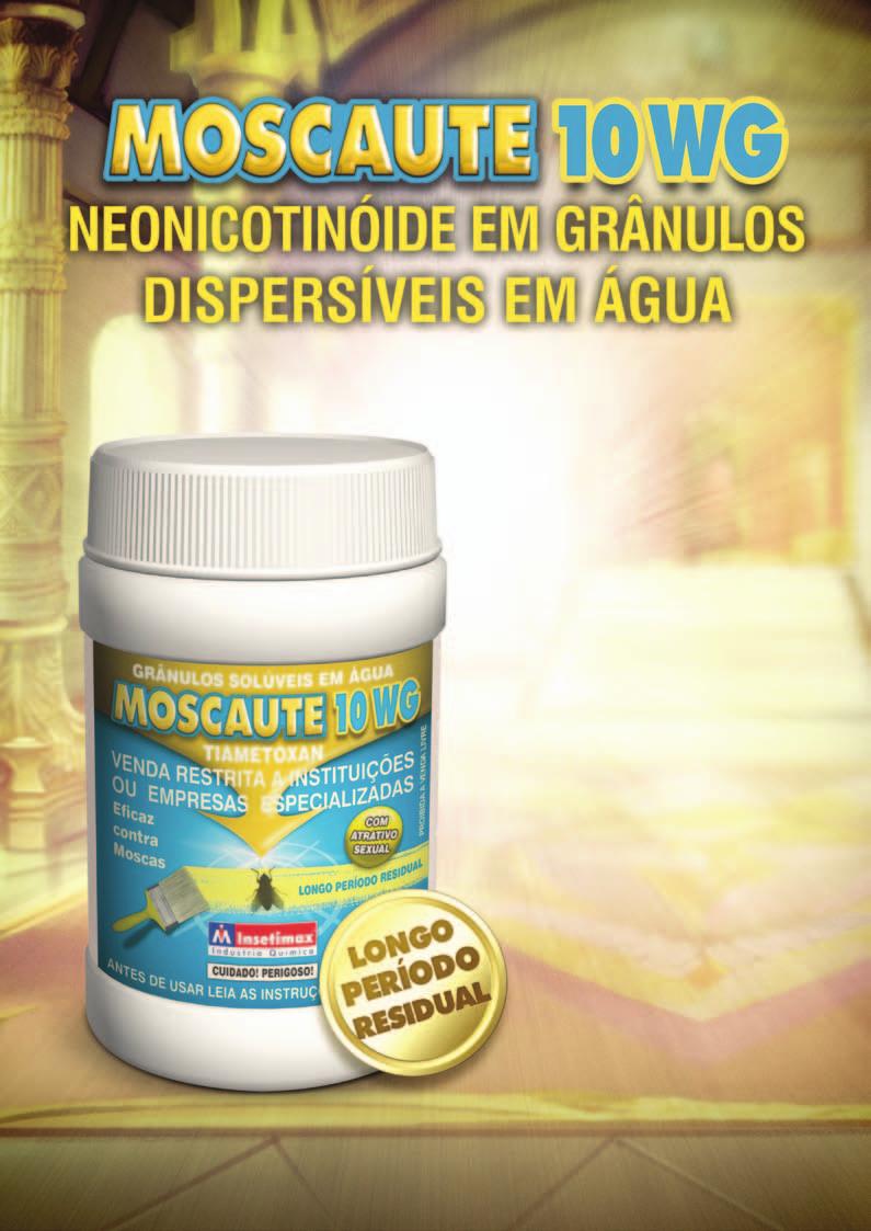 Ingrediente Ativo: Tiametoxan 10% Grupo Químico: Neonicotinóide Formulação: Grânulos solúveis em água CONTÉM TRICOZENE MOSCAUTE 10WG, é um mosquicida em grânulos solúveis em água, elaborado com