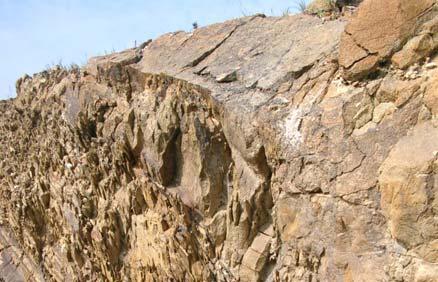 geológico com extensão aproximada de 0,5km, ao longo do qual são seleccionados pontos específicos para observação e discussão, usando critérios litológicos, sedimentológicos, petrológicos e