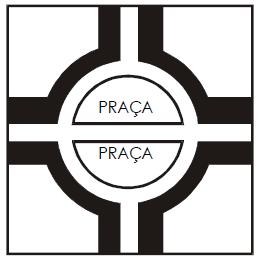 número de quatro, desembocam na mesma; Figura 10: Praças conformadas por uma via Redonda Fonte: De Angelis , 2004