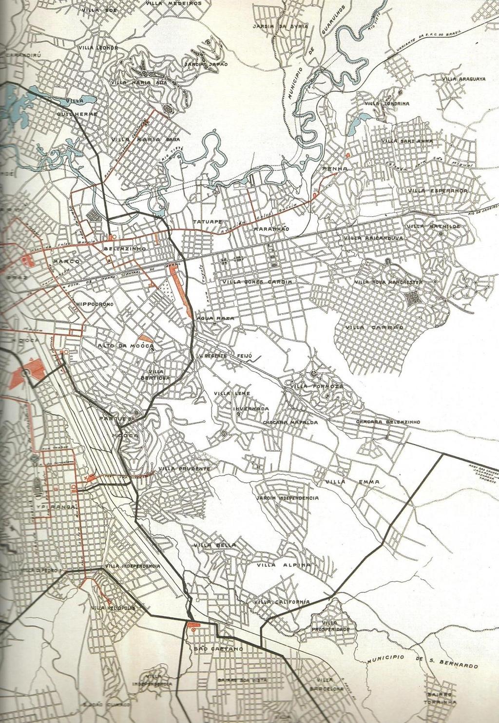 Bairros operários, zona leste SP em 1930.