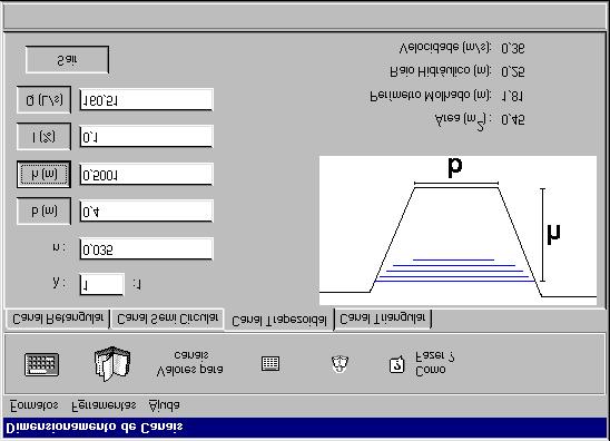 811 Figura 14 - Formulário de dimensionamento de canais e de dimensionamento de sifão. REFERÊNCIAS BIBLIOGRÁFICAS ANDRADE, D.V.; BOTREL, T.A.; PAZ, V.P.S.; FRIZZONE, J.A. Modelo matemático para simulação da fase de avanço na irrigação por sulcos.
