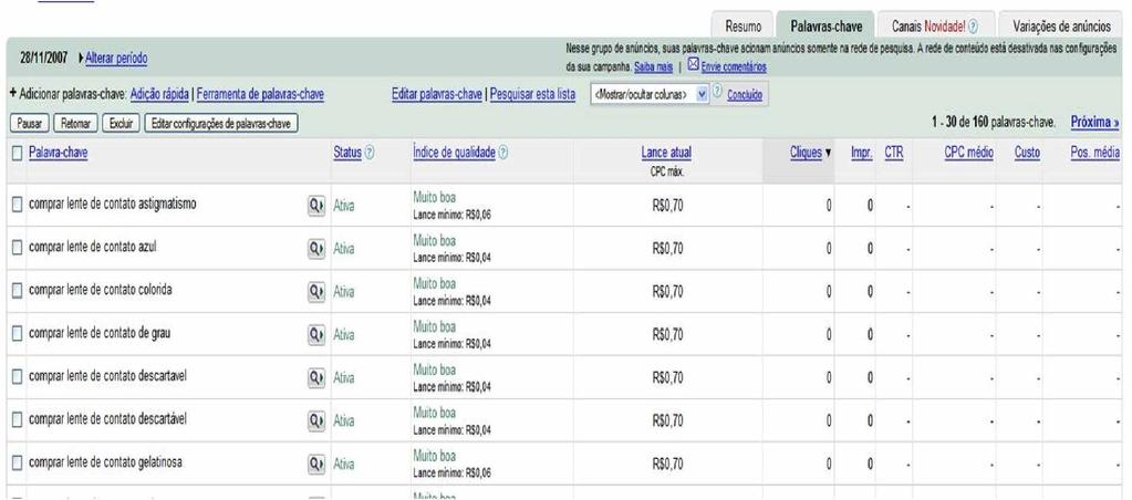 3) Refine sua lista Depois de criar e segmentar sua lista de palavras-chave, observe o tráfego e veja como os usuários respondem aos seus anúncios.