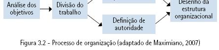 3.2.1 O processo de organização da organização A atividade de organização em si também é um processo de tomada de decisões.