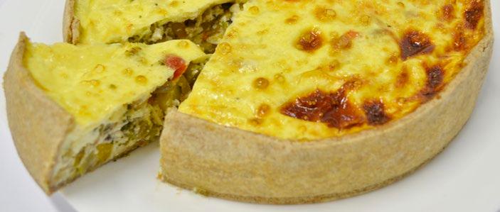 Quiche integral de legumes PARA PAIS SAUDÁVEIS Se o seu pai se preocupa com a saúde e sempre opta por alimentos nutritivos, essa receita será ideal para ele, pois é feita com ingredientes saudáveis