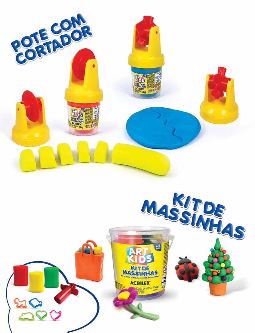 Ref.: 40026.1293 ( Liso) Ref.: 40026.1294 (Ondulado) Embalagem de Venda: 03 unidades C 63mm x L 63mm x A 140mm Os Kits de Massinhas divertem e desenvolvem a criatividade.