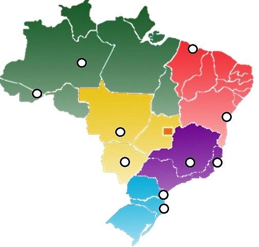 ATUAÇÃO Cuiabá Campo Grande São Luis Salvador Rio Branco Manaus Belo Horizonte Vitória Curitiba Florianópolis Biblioteca Estadual Estevão de Mendonça Biblioteca Estadual Dr.